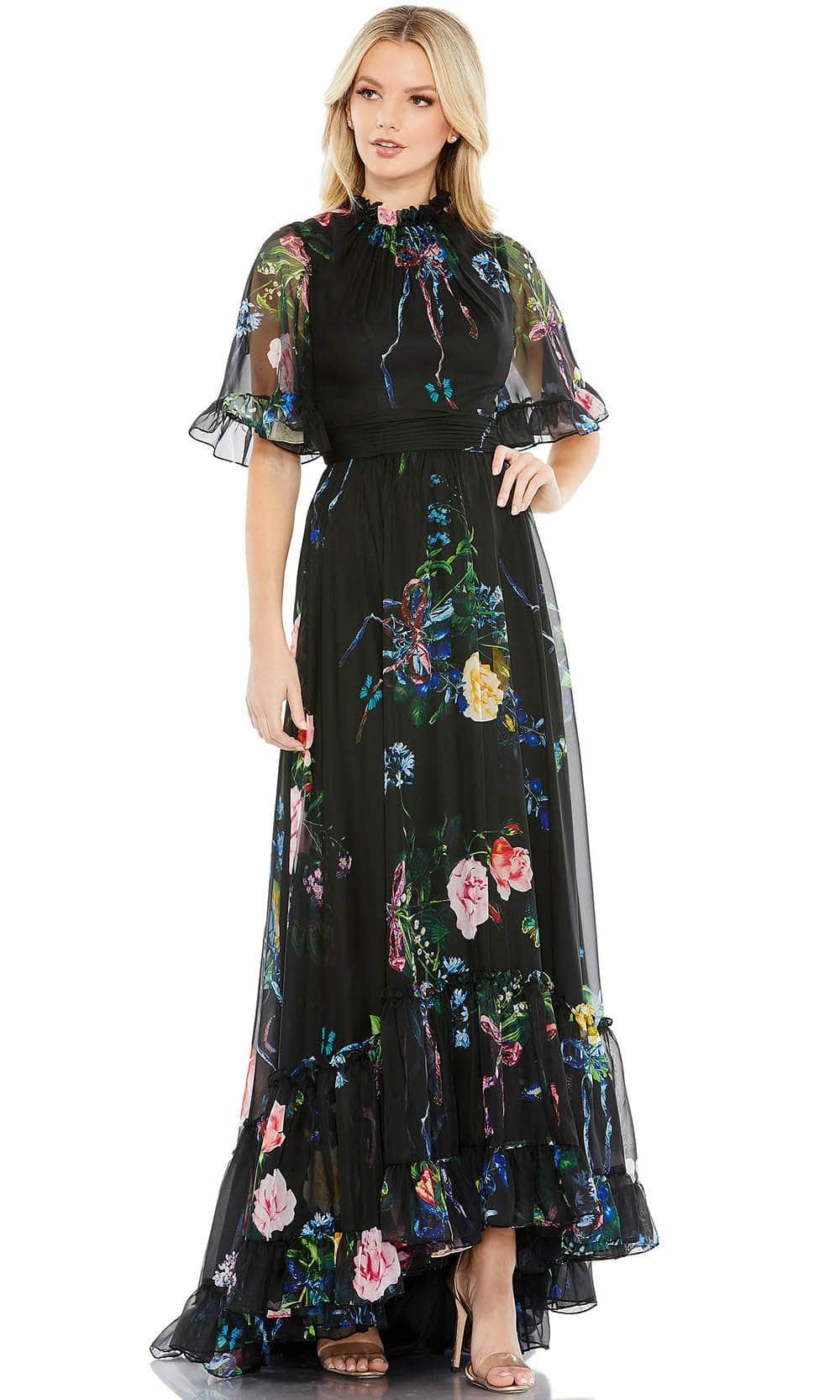 Mac Duggal 68230 - High-Neck Floral Formal Dress
