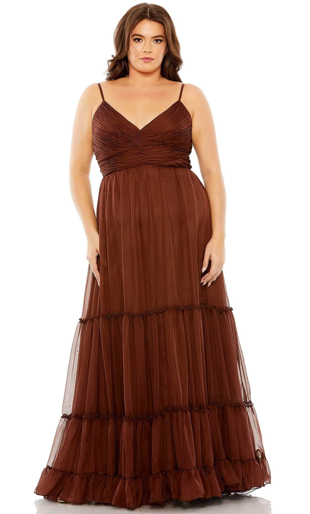 Mac Duggal 68542 - Chiffon Sleeveless Layered Gown
