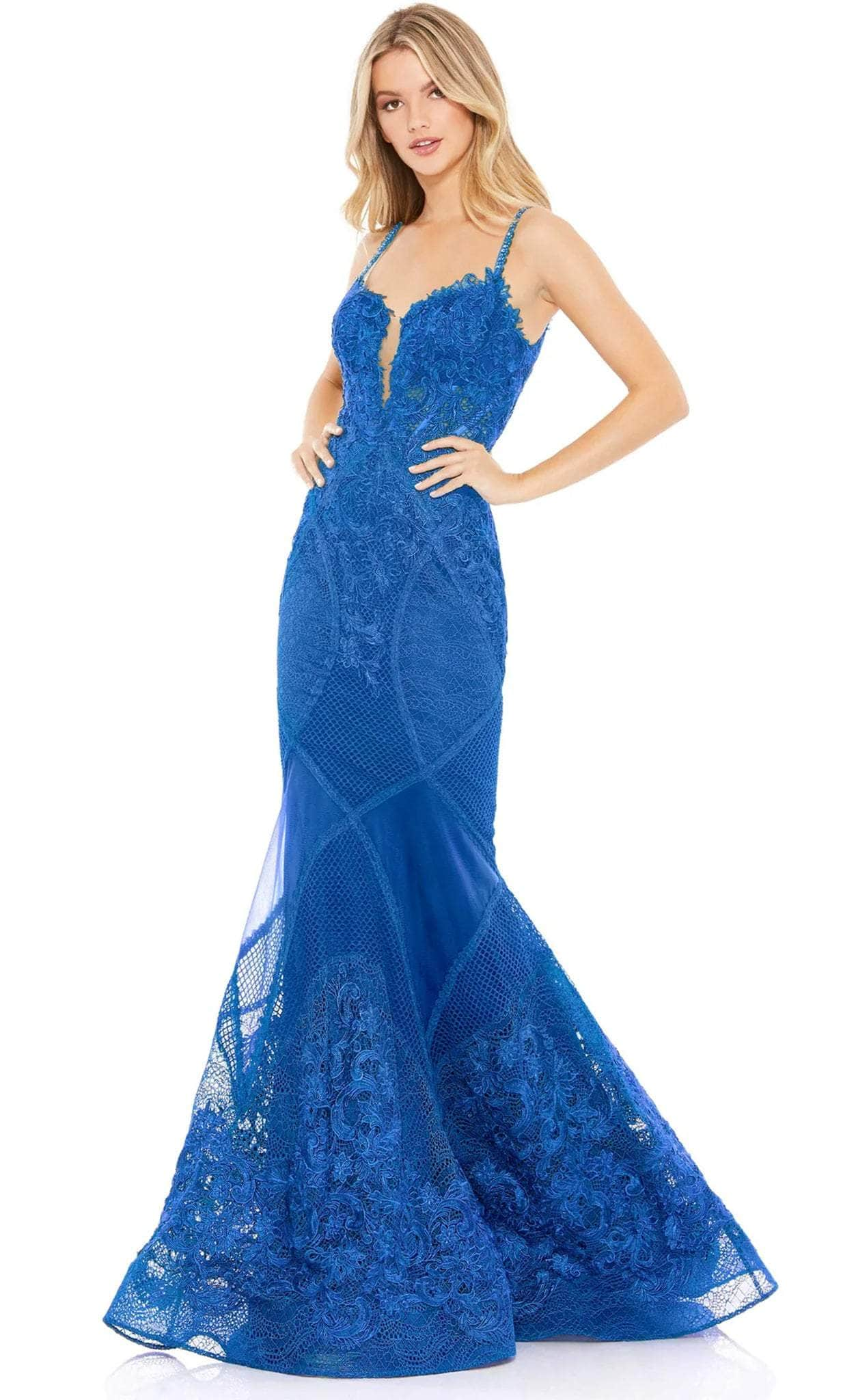 Mac Duggal 79082R - Embroidered Lace Mermaid Gown
