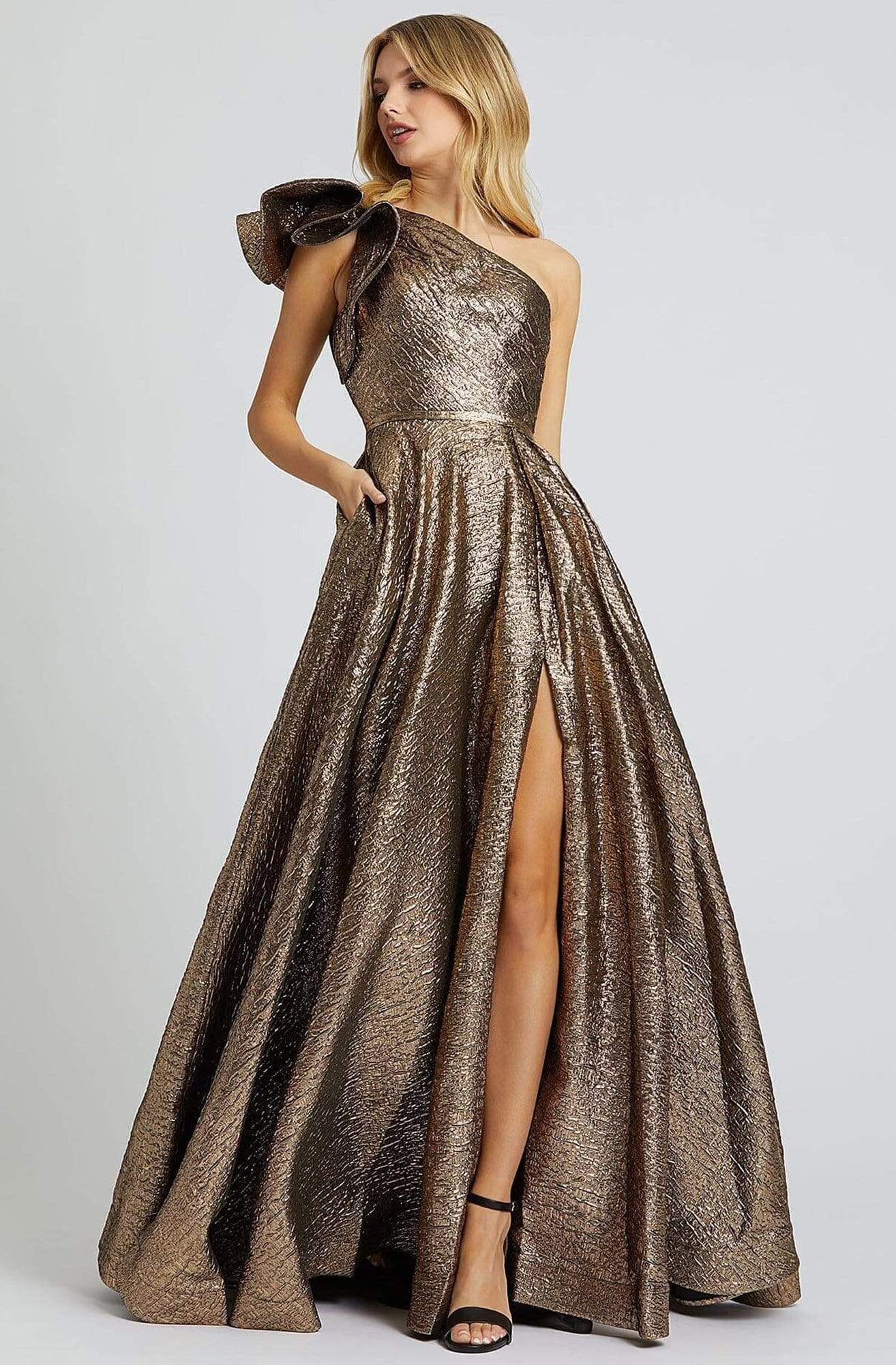Mac Duggal Prom - 67297M Ruffled One Shoulder A-line Gown
