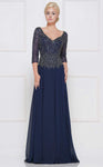 A-line V-neck Floor Length Sweetheart Chiffon Natural Waistline Glittering Illusion Mesh Pleated Sheer Beaded Dress