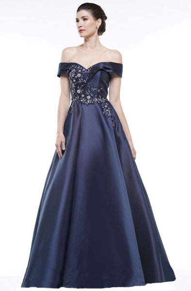 A-line V-neck Strapless Floral Print Open-Back Jeweled Beaded Back Zipper Off the Shoulder Satin Floor Length Sweetheart Natural Waistline Dress