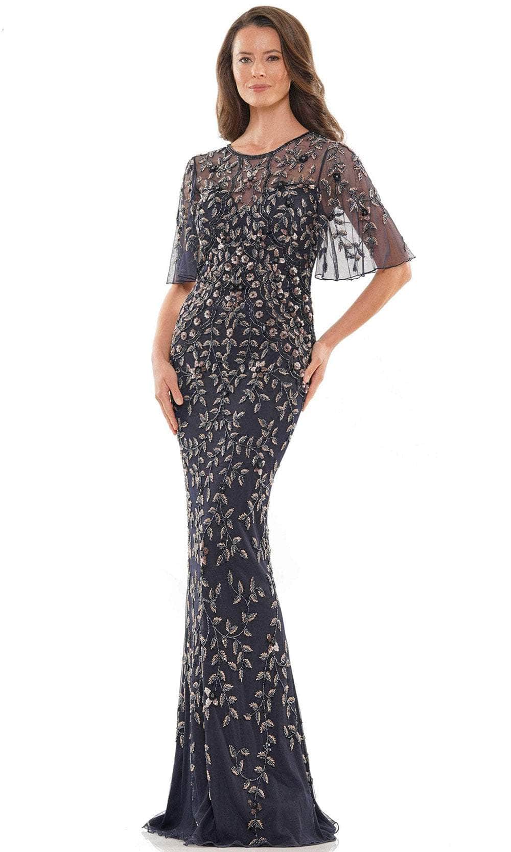 Marsoni by Colors MV1208 - Bell Sleeve Embellished Formal Gown

