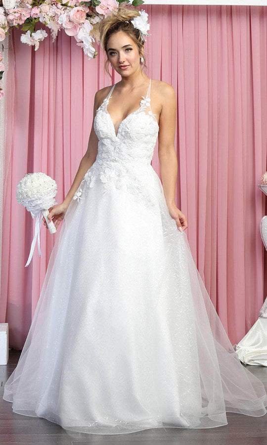 Mayqueen RQ7880 Prom Ivory Flowy Wedding Bridal Dress