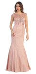 Embroidered Sequined Illusion Mesh Mermaid Cap Sleeves Natural Waistline Wedding Dress With Rhinestones