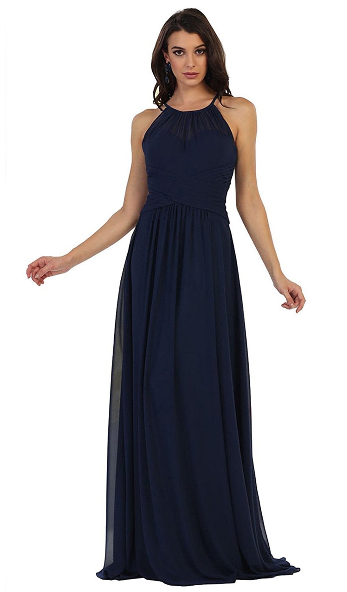 May Queen - Crisscross Ruched Fitted Bridesmaid Dress
