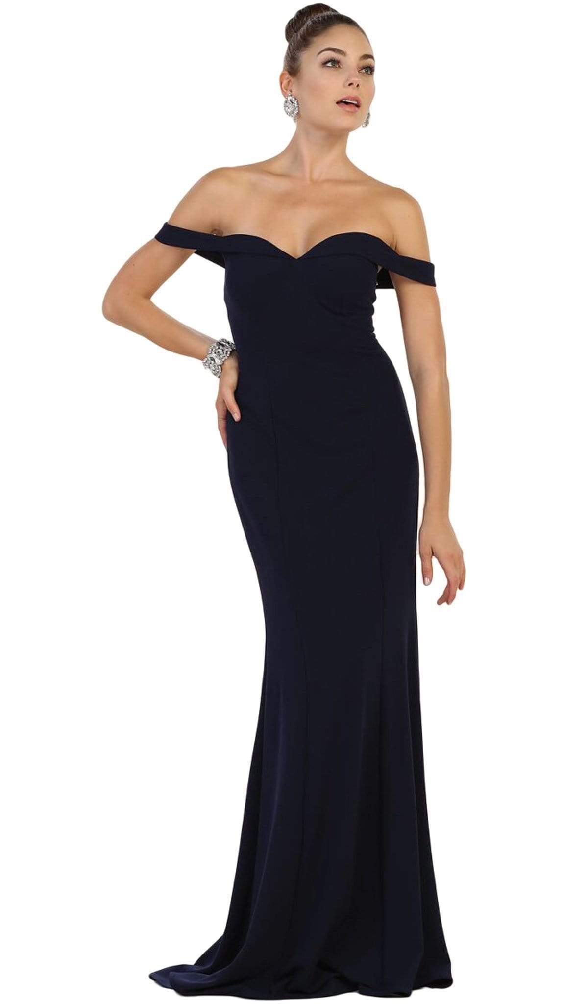 May Queen - Fold over Off-Shoulder Sheath Dress

