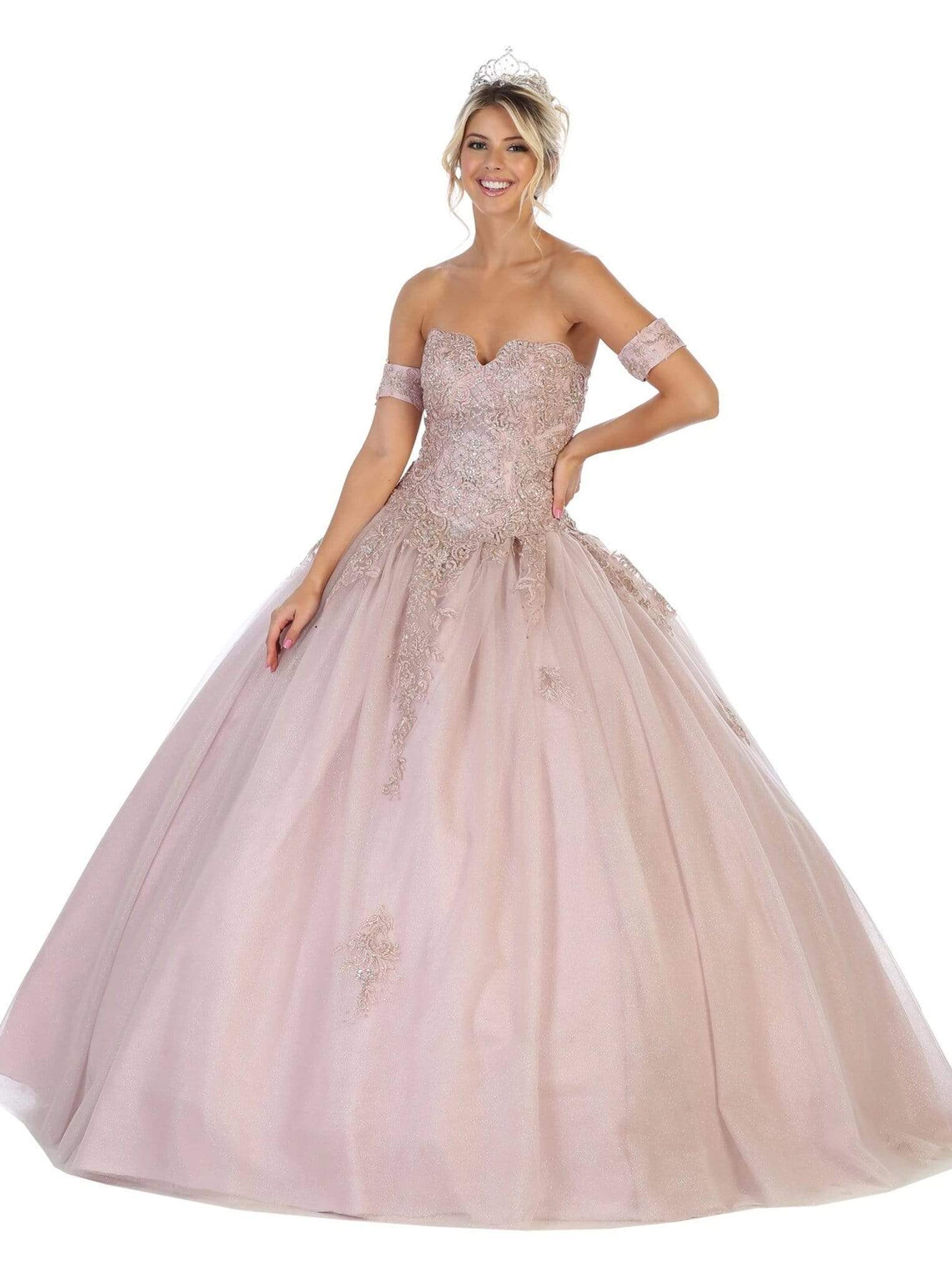 May Queen - LK129 Embellished Sweetheart Ballgown
