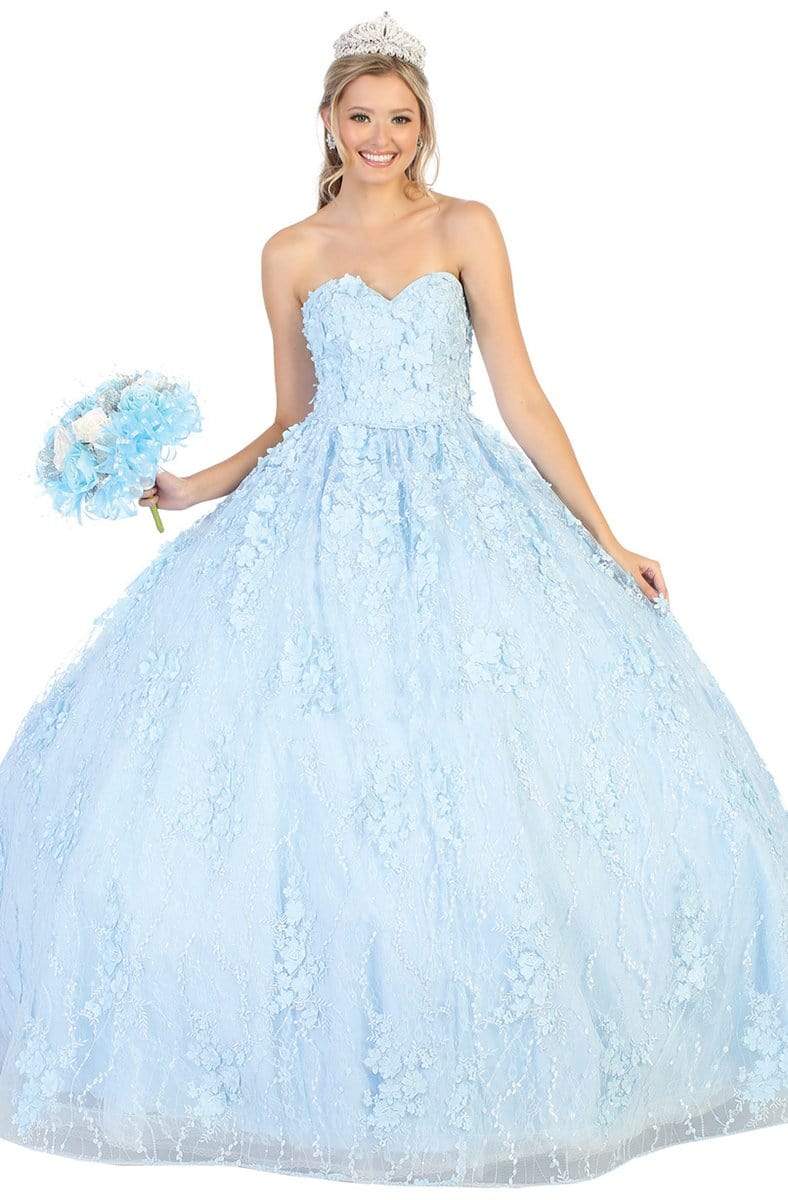 May Queen - LK140 Floral Applique Sweetheart Ballgown
