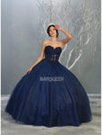 Strapless Sweetheart Floor Length Basque Corset Waistline Applique Glittering Sheer Dress