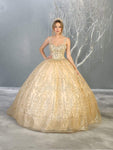 Sweetheart Fitted Glittering Pleated Corset Natural Waistline Floor Length Dress