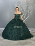 Applique Glittering Beaded Off the Shoulder Portrait Neck Floor Length Basque Corset Waistline Ball Gown Dress