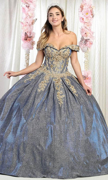 Floral Print Natural Waistline Satin Floor Length Applique Pleated Glittering Off the Shoulder Sweetheart Dress