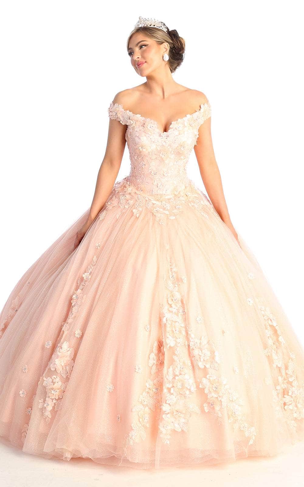 May Queen LK160 - 3D Floral Appliques Sweetheart Ball gown
