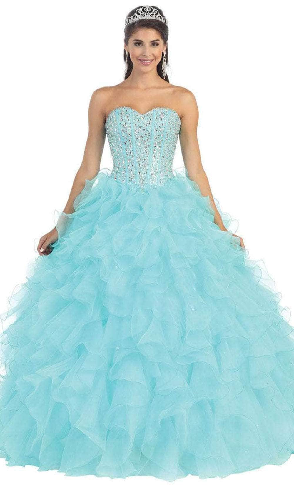 May Queen LK39 - Jeweled Corset Ballgown