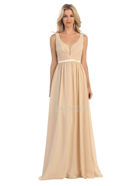 A-line Satin Plunging Neck Sweetheart Floor Length Mesh Illusion Fitted Pleated Open-Back Shirred Back Zipper Sleeveless Natural Waistline Dress