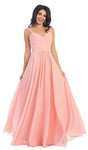 A-line Sleeveless Pleated Back Zipper Sheer Natural Waistline Sweetheart Evening Dress/Party Dress