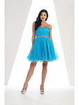 A-line V-neck Strapless Pleated Jeweled Gathered Sweetheart Corset Natural Waistline Cocktail Short Dress
