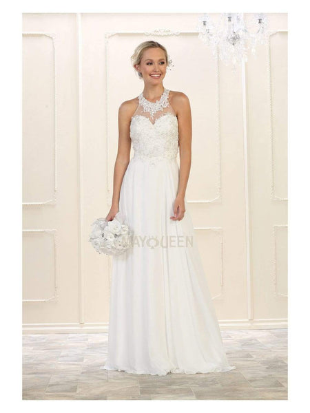 A-line Floor Length Sleeveless Natural Waistline Embroidered Halter Sweetheart Prom Dress