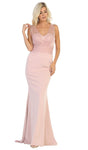 Sophisticated Mermaid Empire Waistline Illusion Ruched Sheer Fitted Thick Straps Sweetheart Floor Length Evening Dress with a Brush/Sweep Train