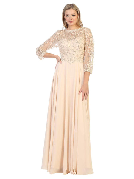 A-line Embroidered Illusion Back Zipper Jeweled Sheer Flutter Sleeves Jeweled Neck Sweetheart Natural Waistline Dress with a Brush/Sweep Train With Rhinestones