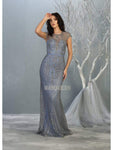 Natural Waistline Sheath Illusion Glittering Jeweled Back Zipper Sheer Back Cap Sleeves Jeweled Neck Plunging Neck Sweetheart Sheath Dress with a Brush/Sweep Train