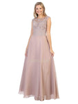 A-line Floor Length Beaded Applique Sheer Back Semi Sheer Illusion Back Zipper Natural Waistline Cap Sleeves Scoop Neck Sweetheart Dress