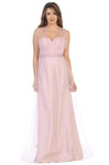 A-line Natural Waistline Illusion Fitted Back Zipper Sheer Open-Back Thick Straps Floor Length Sweetheart Dress