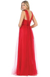 A-line Floor Length Natural Waistline Illusion Fitted Sheer Back Zipper Open-Back Sweetheart Thick Straps Dress