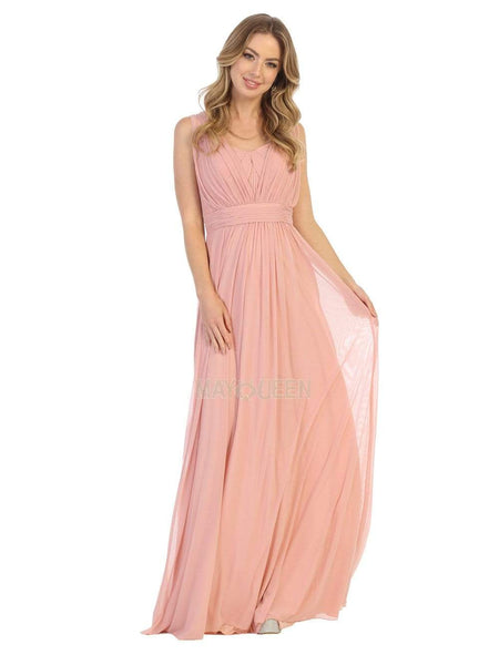 Sleeveless Natural Waistline Asymmetric Ruched Back Zipper Pleated Draped Sheath Floor Length Sheath Dress