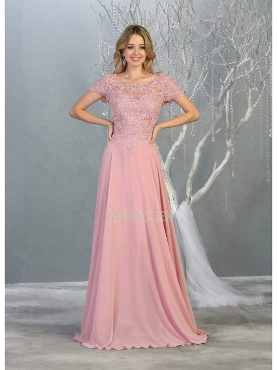 MRECA Dusty Rose One Shoulder Bridesmaid Dresses Long Chiffon 2023 Cut Out  Prom Dress with Slit Formal Gown Size 8 - Yahoo Shopping