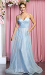 A-line V-neck Cocktail Sleeveless Spaghetti Strap Gathered Ruched Back Zipper Pocketed Glittering Open-Back Plunging Neck Tulle Natural Waistline Evening Dress/Homecoming Dress/Bridesmaid Dress/Prom D