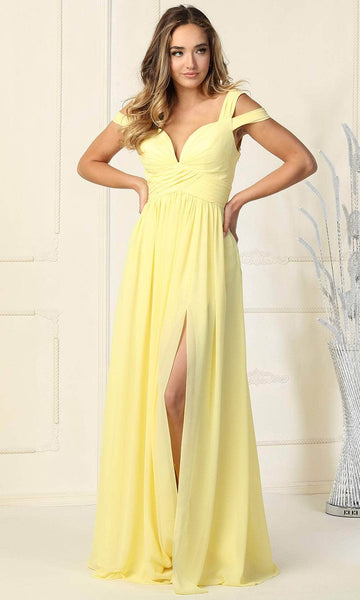 A-line Sweetheart Chiffon Cocktail Floor Length Natural Waistline Cold Shoulder Sleeves Gathered Ruched Open-Back Slit Pleated Evening Dress/Homecoming Dress/Bridesmaid Dress/Prom Dress/Wedding Dress