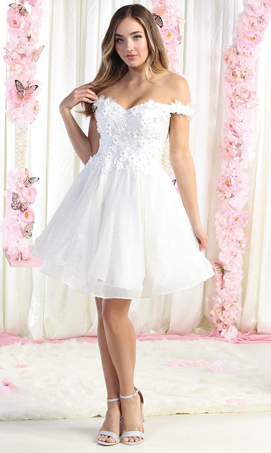 WZHYY Short Dresses White Party Dress Classic Lace Ball Gown Prom