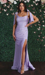 Sweetheart Cocktail Slit Ruched Open-Back Gathered Mermaid Evening Dress/Homecoming Dress/Bridesmaid Dress/Prom Dress/Wedding Dress with a Brush/Sweep Train by May Queen