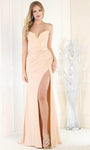 Strapless Natural Waistline Slit Ruched Open-Back Back Zipper Sheath Sweetheart Sheath Dress/Prom Dress with a Brush/Sweep Train