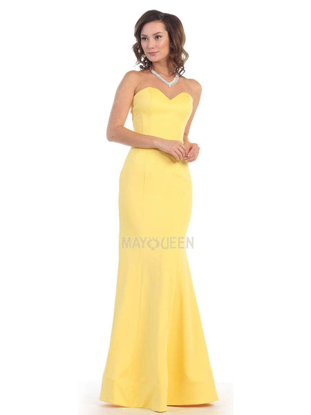 Strapless Sweetheart Mermaid Floor Length Natural Waistline Back Zipper Fitted Open-Back Dress