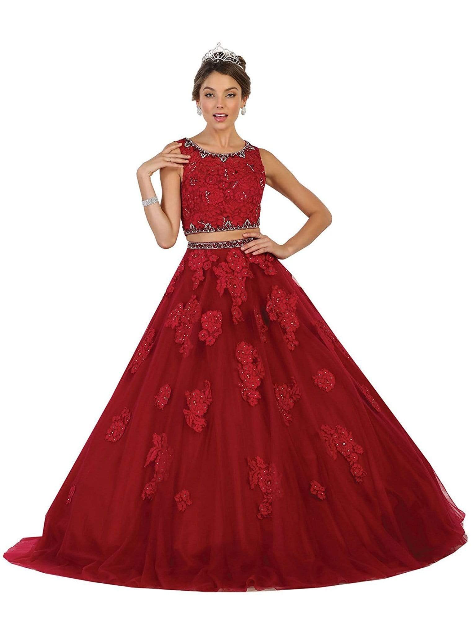 May Queen - Two Piece Embellished Evening Gown
