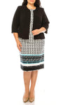 Jacket Tribal Print Sheath Dress