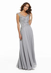 A-line V-neck Sweetheart Natural Waistline Floor Length Fitted Back Zipper Beaded V Back Cap Sleeves Dress