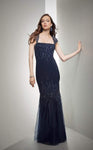 Keyhole Floor Length Mermaid Square Neck Dress