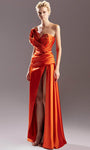 A-line Fall Sweetheart Slit Open-Back Back Zipper Pleated Fitted Natural Waistline Sleeveless Evening Dress