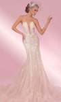 Sweetheart Natural Waistline Goddess Applique Mermaid Dress with a Court Train