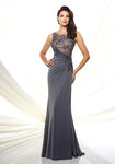 A-line Bandeau Neck Sleeveless Beaded Asymmetric Gathered Dress with a Brush/Sweep Train