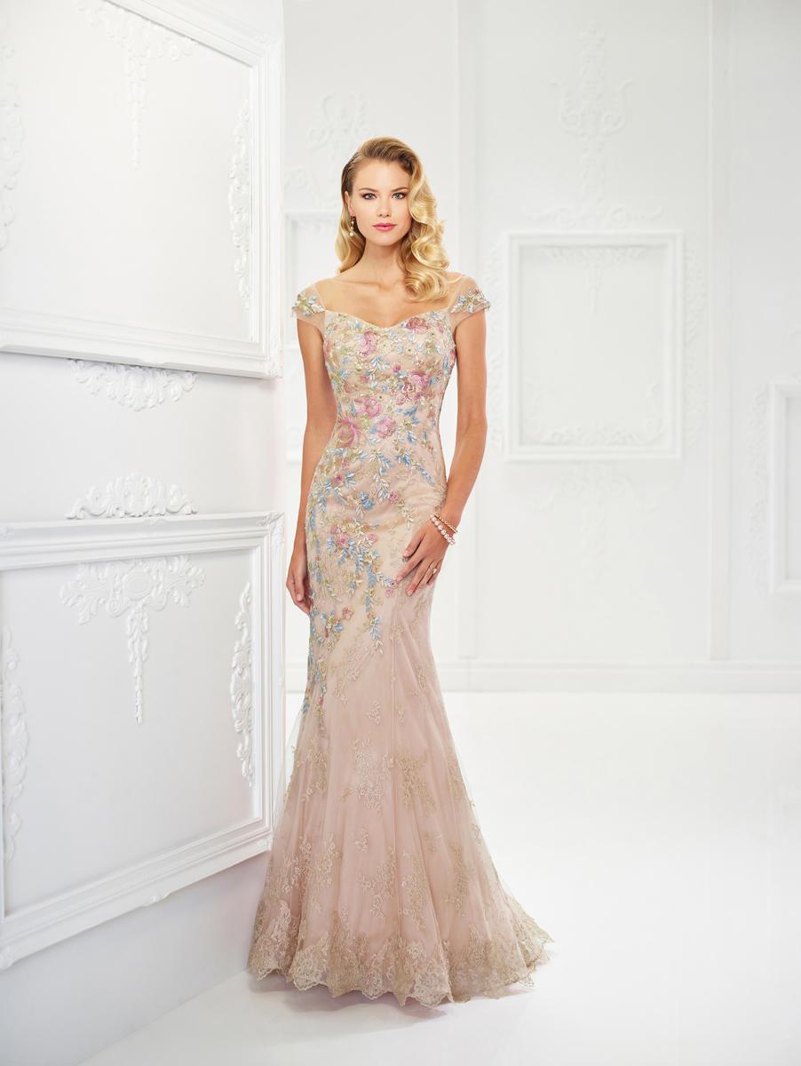 Montage by Mon Cheri - 118966 Floral Embroidered Lace and Tulle Gown
