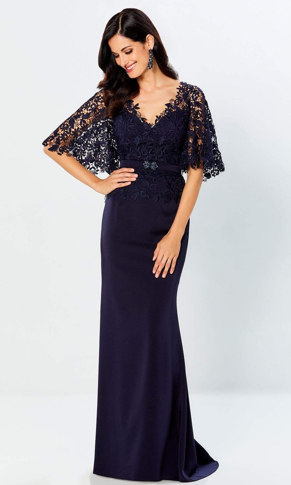 Montage by Mon Cheri - 220946 Flutter Sleeve Lace Sheath Dress
