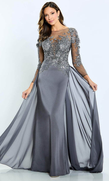 Back Zipper Beaded Fitted Mermaid Dropped Natural Waistline Long Sleeves Sweetheart Dress with a Brush/Sweep Train