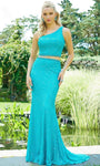 Modest Sleeveless Asymmetric Sequined Beaded Sheath Natural Waistline Sheath Dress with a Brush/Sweep Train