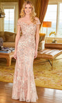 V-neck Embroidered Back Zipper Belted Off the Shoulder Floral Print Floor Length Natural Waistline Sheath Sheath Dress