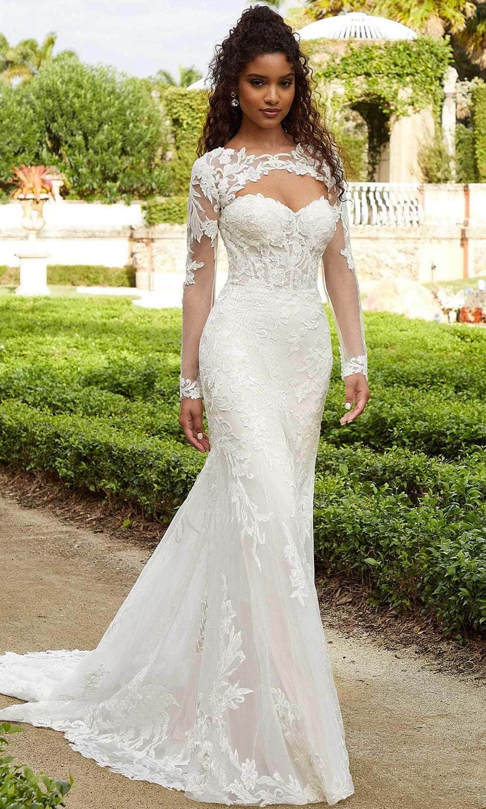 Mori Lee Bridal 2465 - Strapless Bridal Gown With Sheer Jacket
